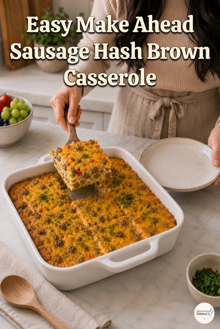 Easy Make Ahead Sausage Hash Brown Casserole