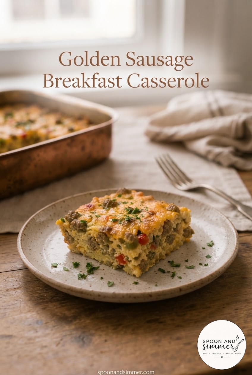 Golden Sausage Breakfast Casserole