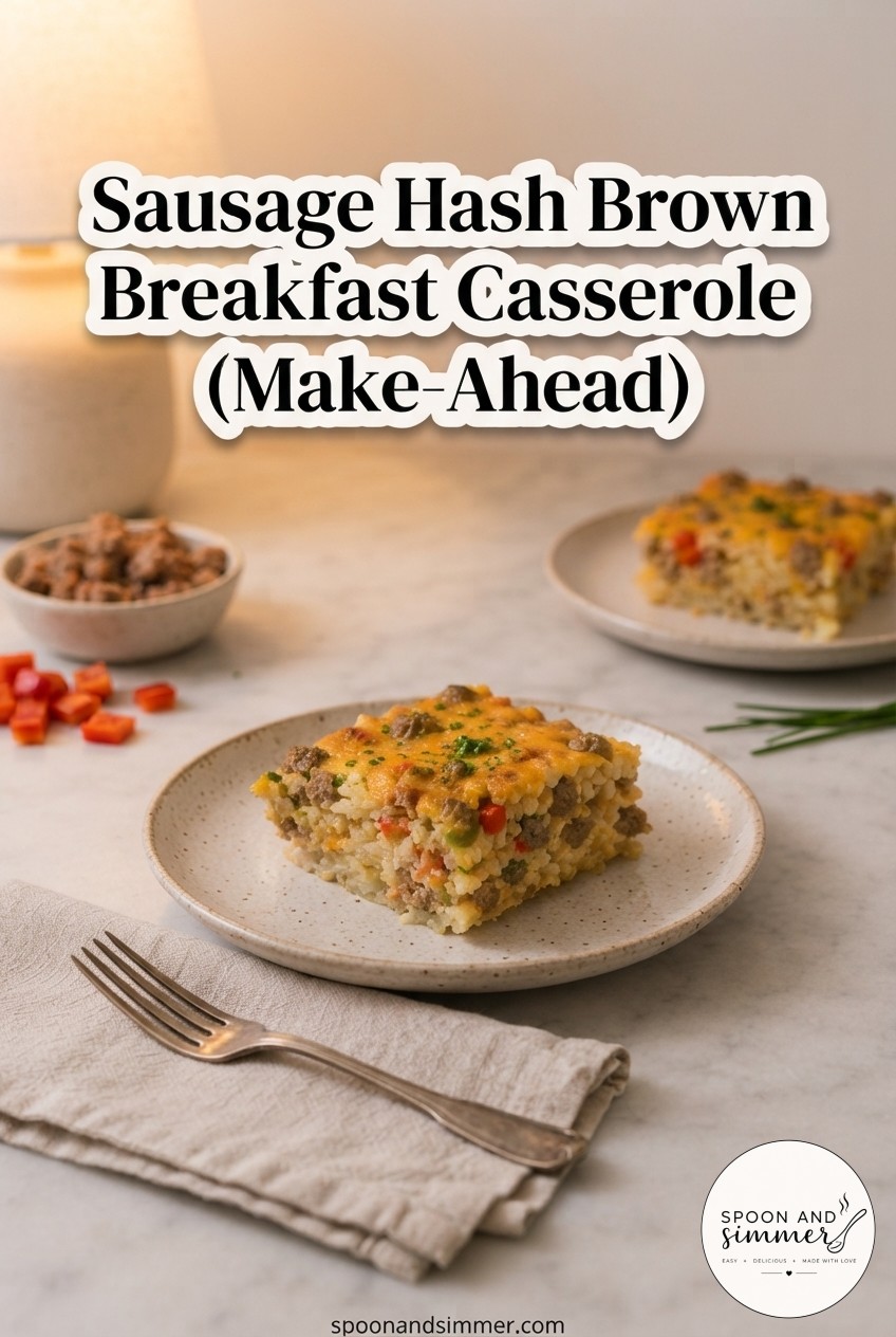 Sausage Hash Brown Breakfast Casserole (Make - Ahead