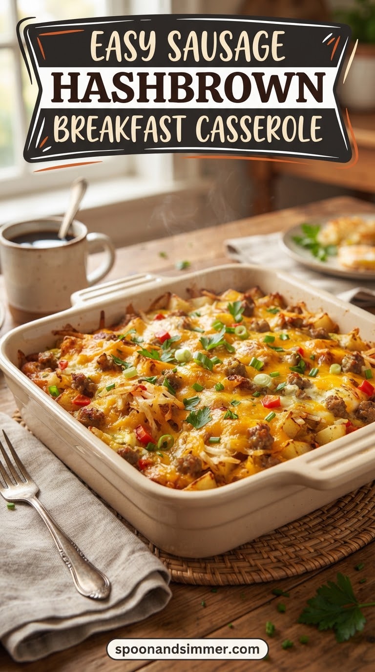 Easy Sausage Hashbrown Breakfast Casserole