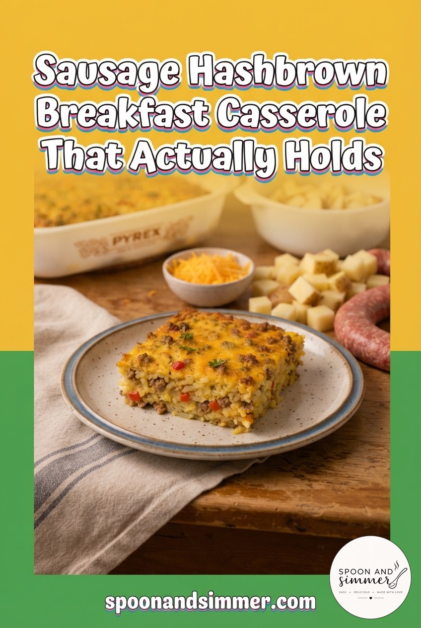 Sausage Hashbrown Breakfast Casserole That Actually Holds