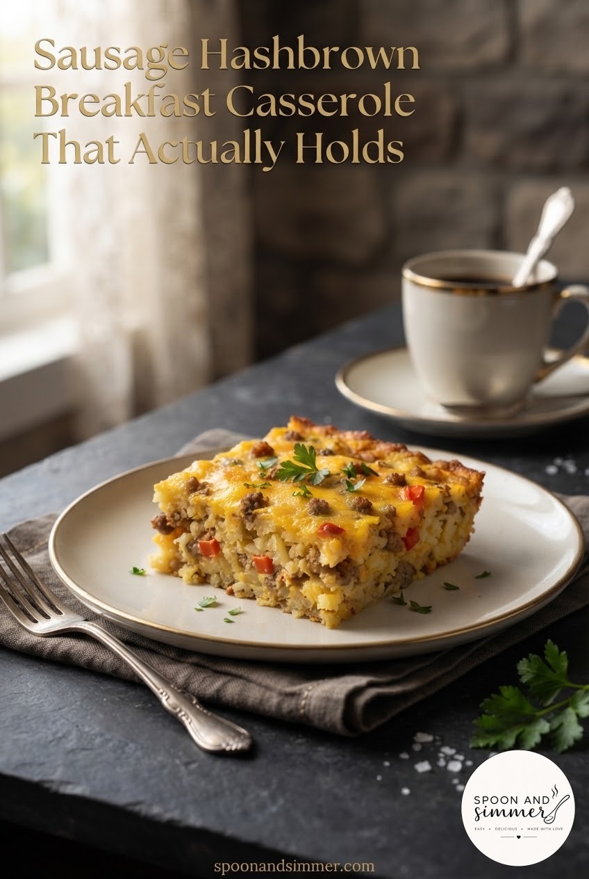 Sausage Hashbrown Breakfast Casserole That Actually Holds