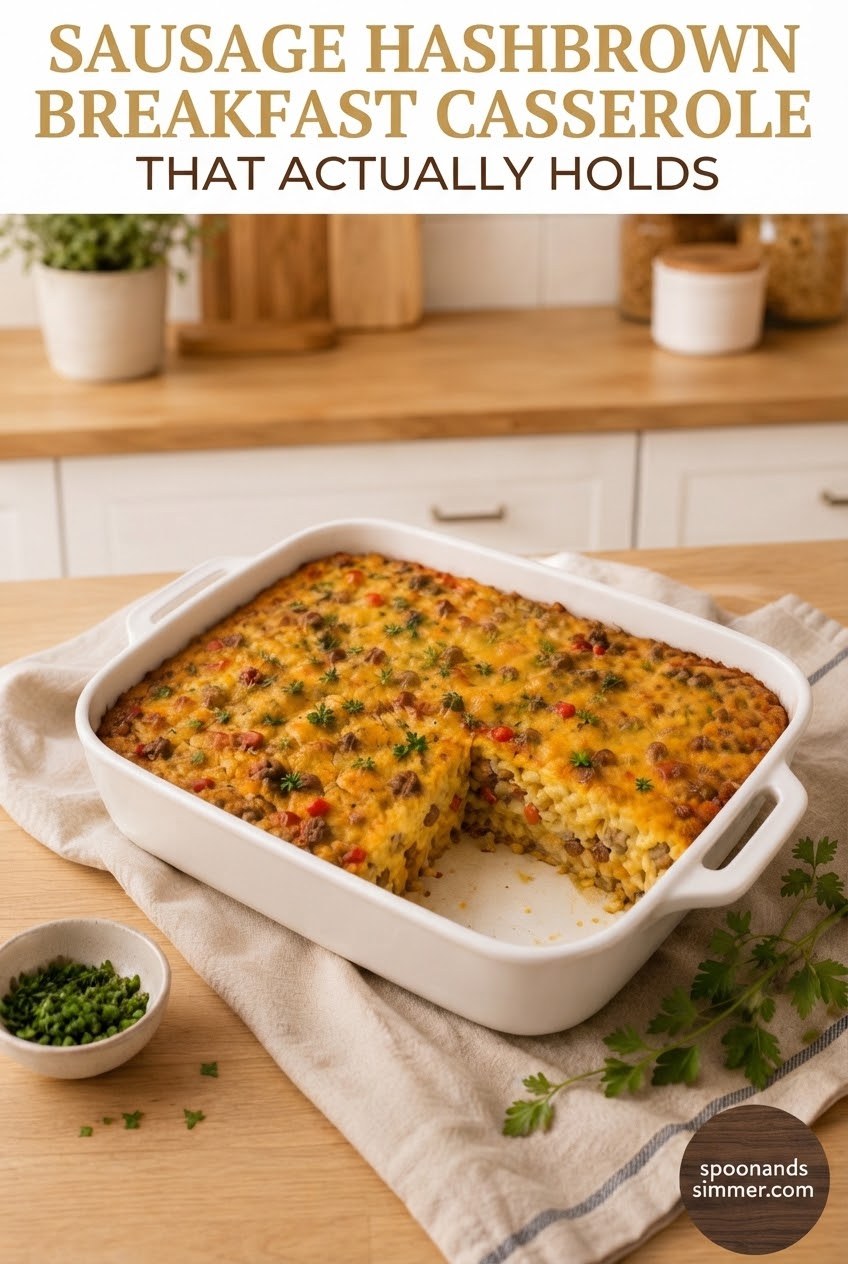 Sausage Hashbrown Breakfast Casserole That Actually Holds