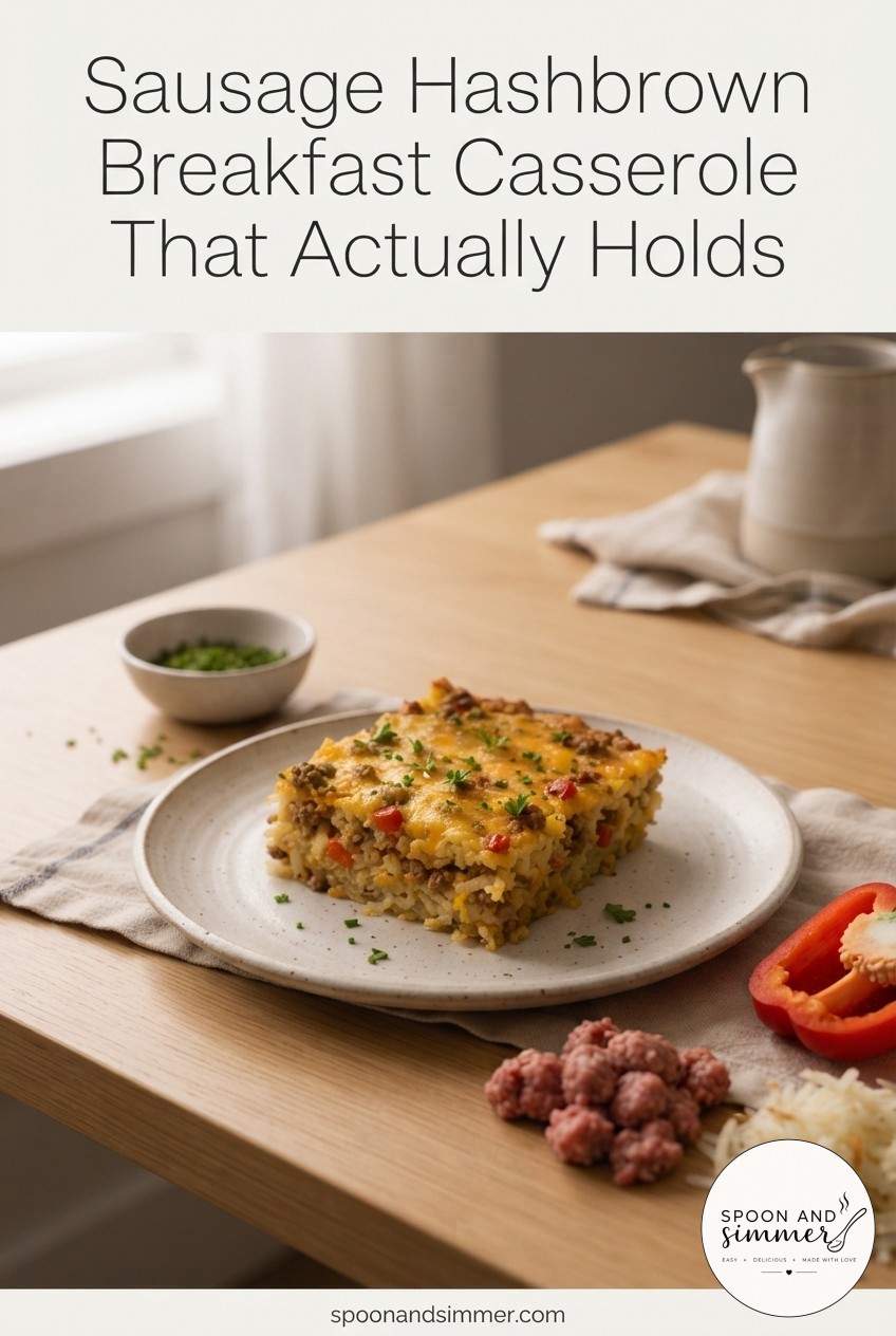 Sausage Hashbrown Breakfast Casserole That Actually Holds