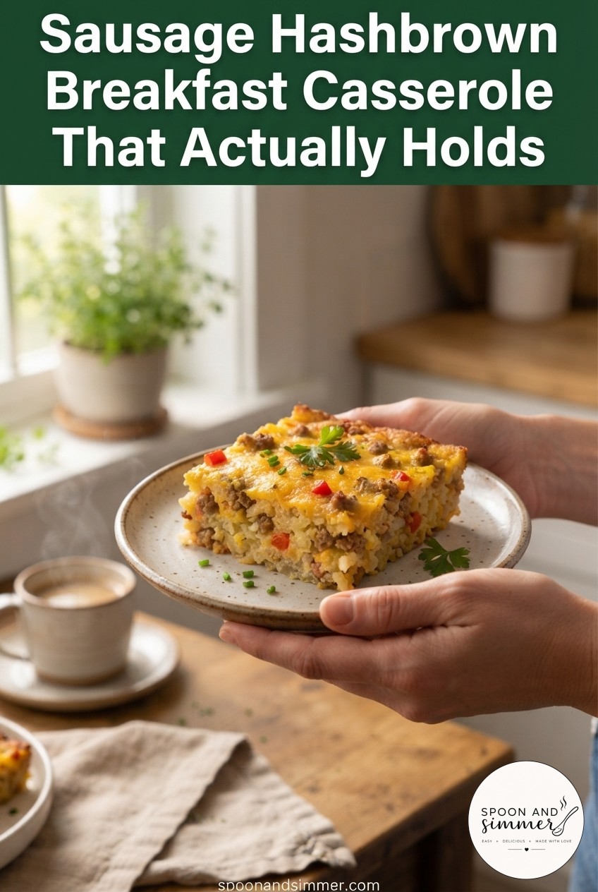 Sausage Hashbrown Breakfast Casserole That Actually Holds