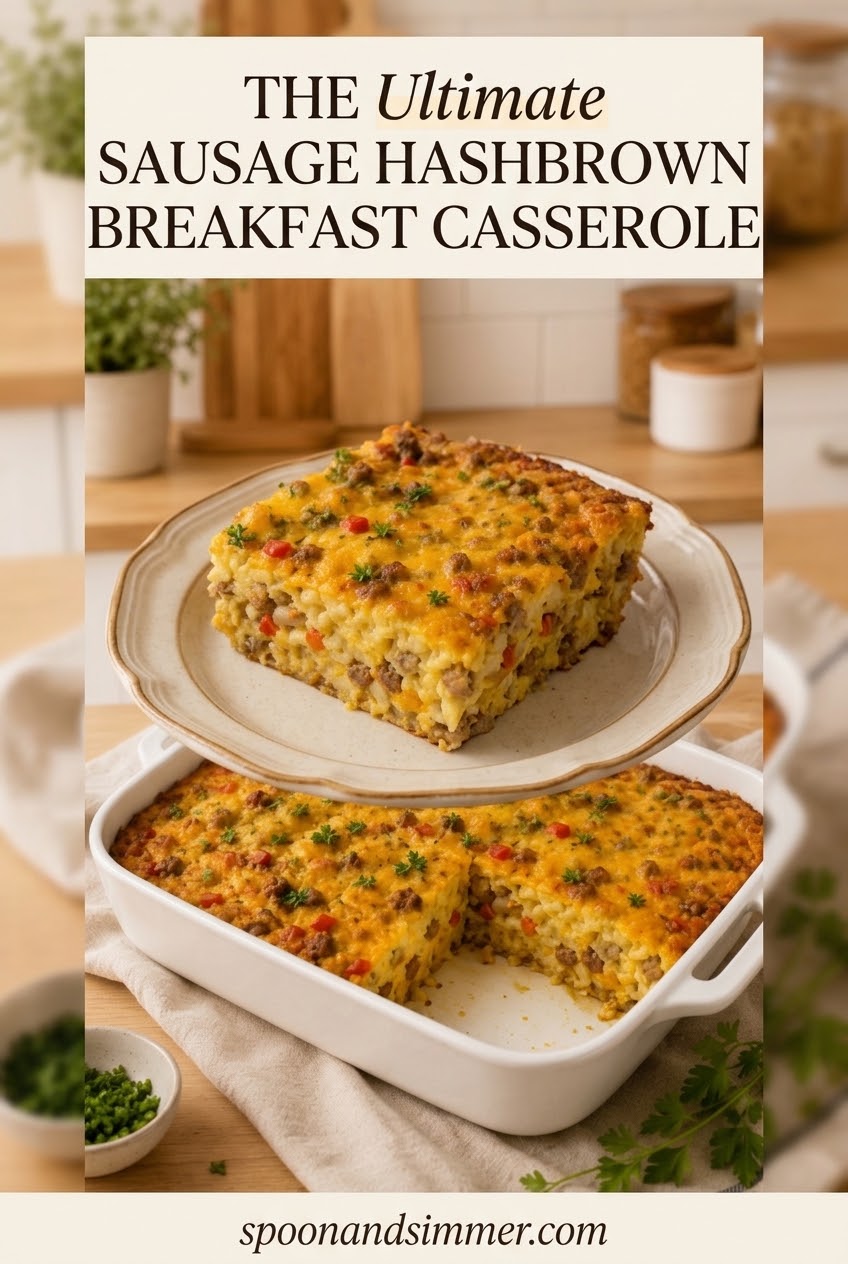 The Ultimate Sausage Hashbrown Breakfast Casserole