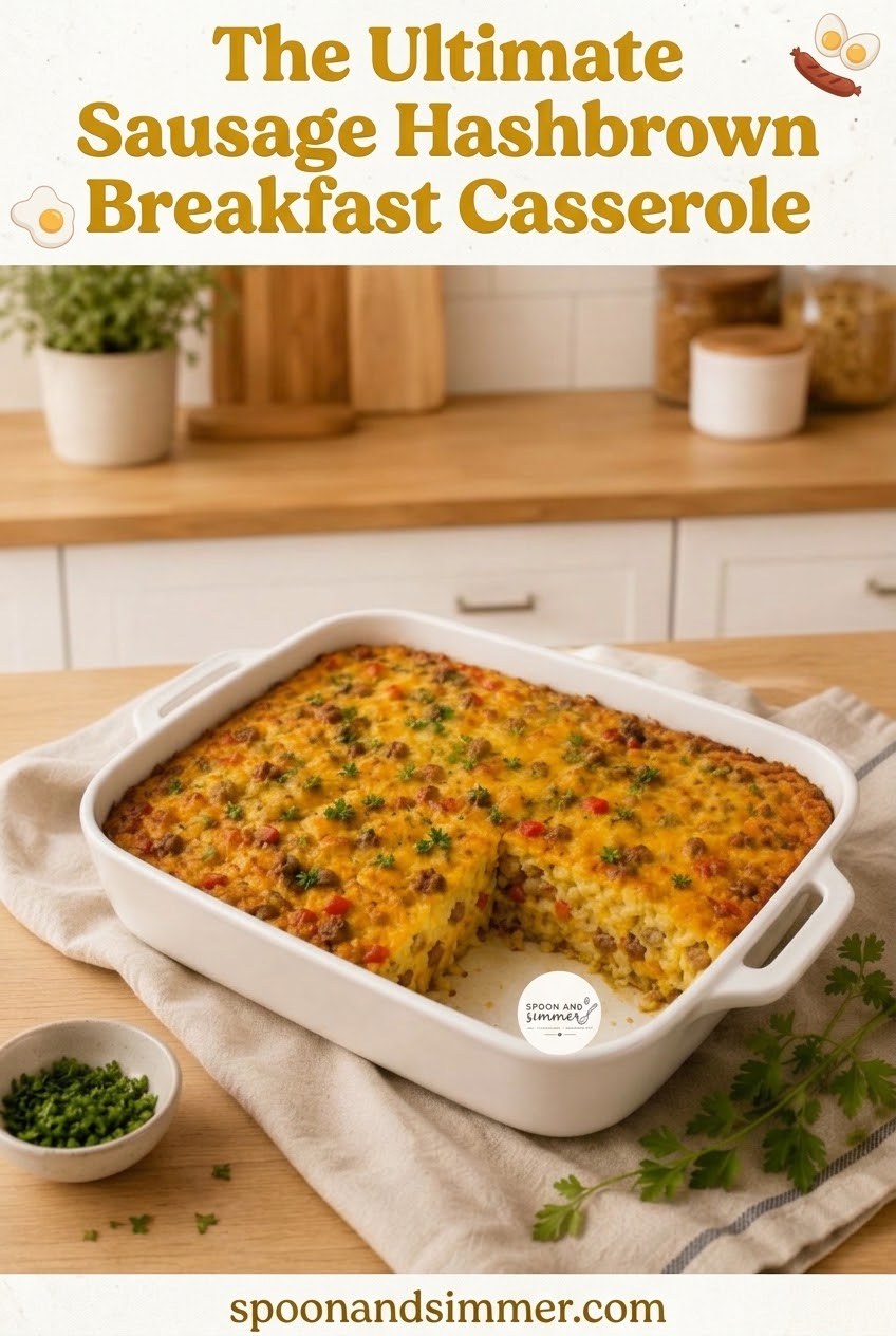 The Ultimate Sausage Hashbrown Breakfast Casserole