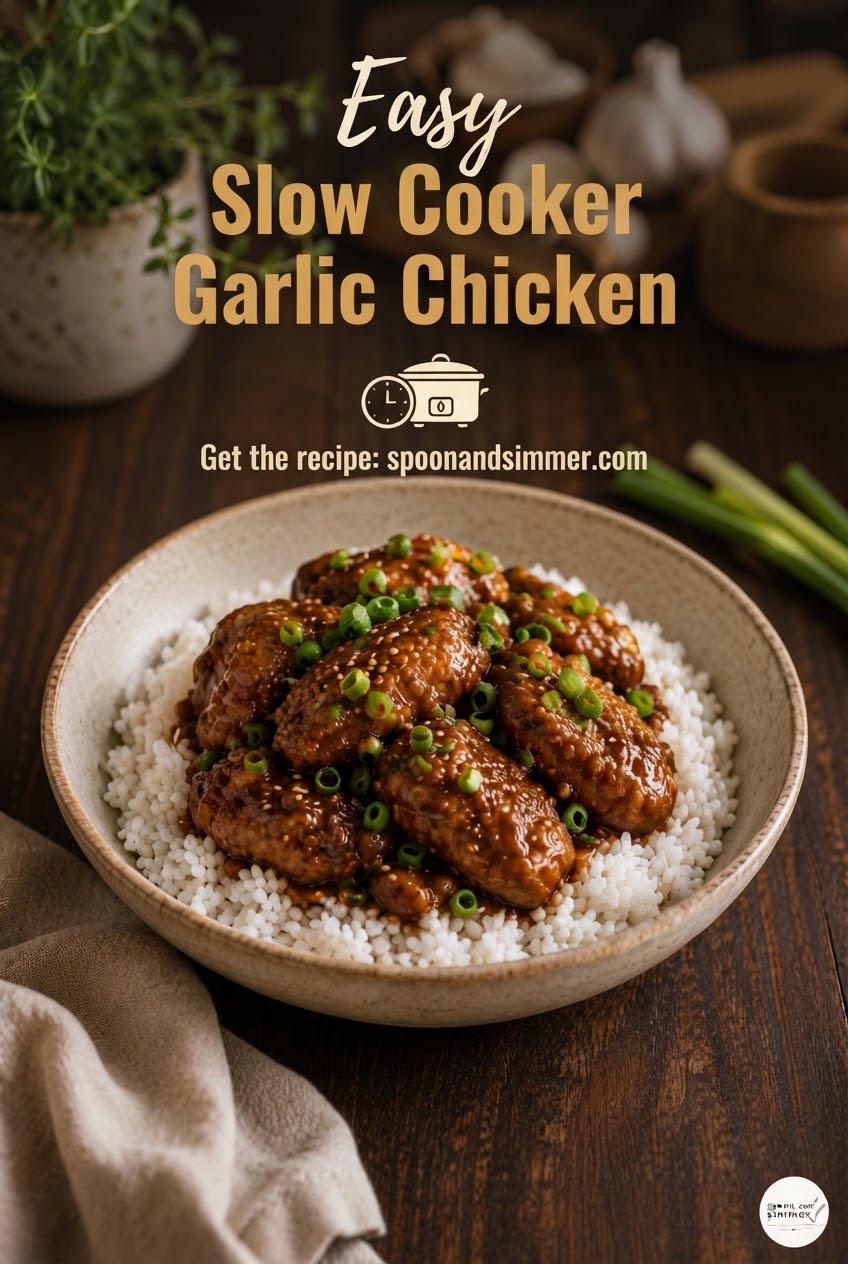 Easy Slow Cooker Honey Garlic Chicken