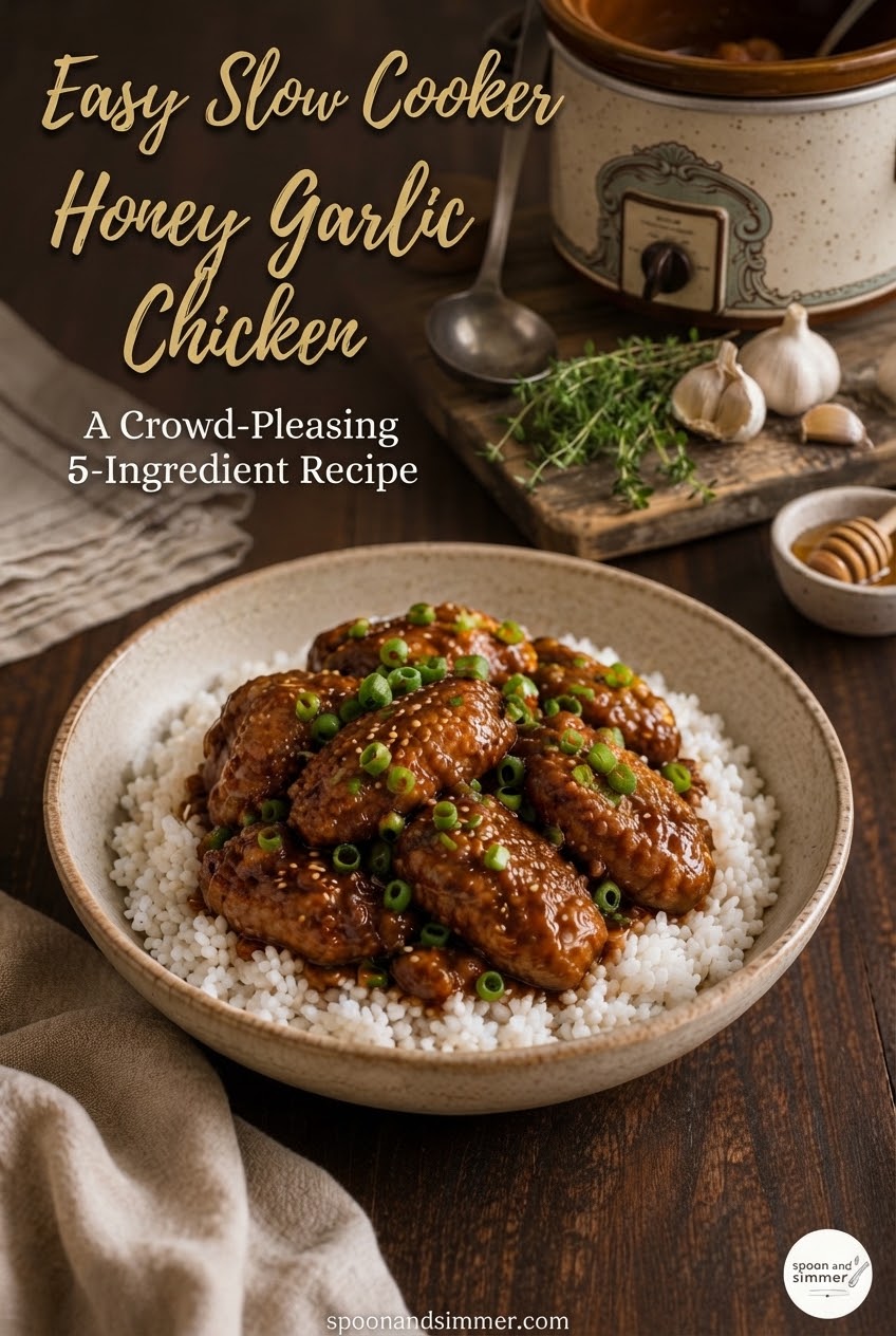 Easy Slow Cooker Honey Garlic Chicken