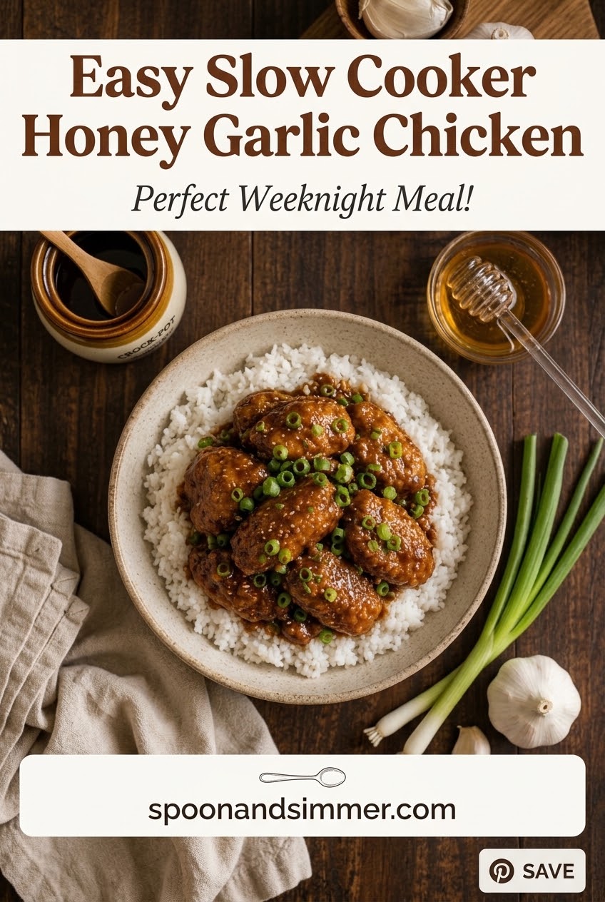 Easy Slow Cooker Honey Garlic Chicken