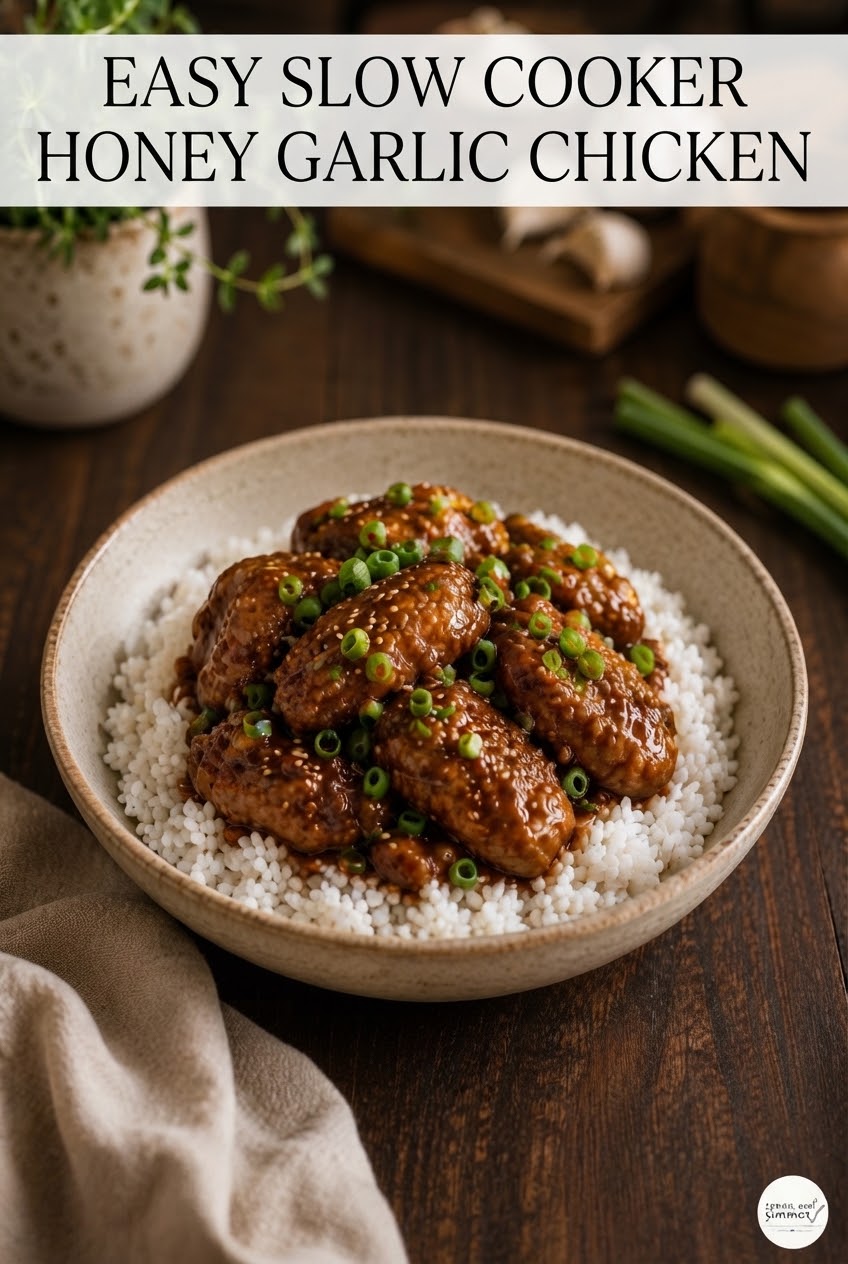 Easy Slow Cooker Honey Garlic Chicken