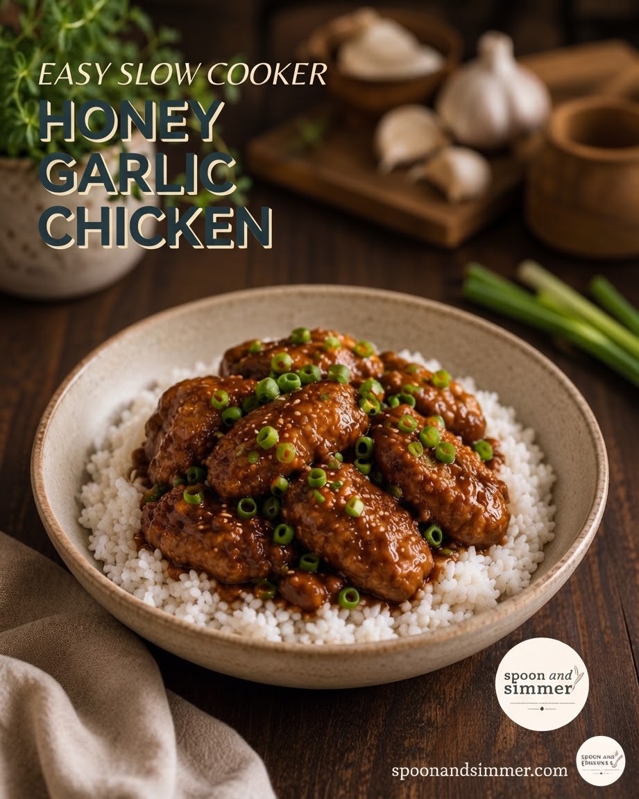 Easy Slow Cooker Honey Garlic Chicken