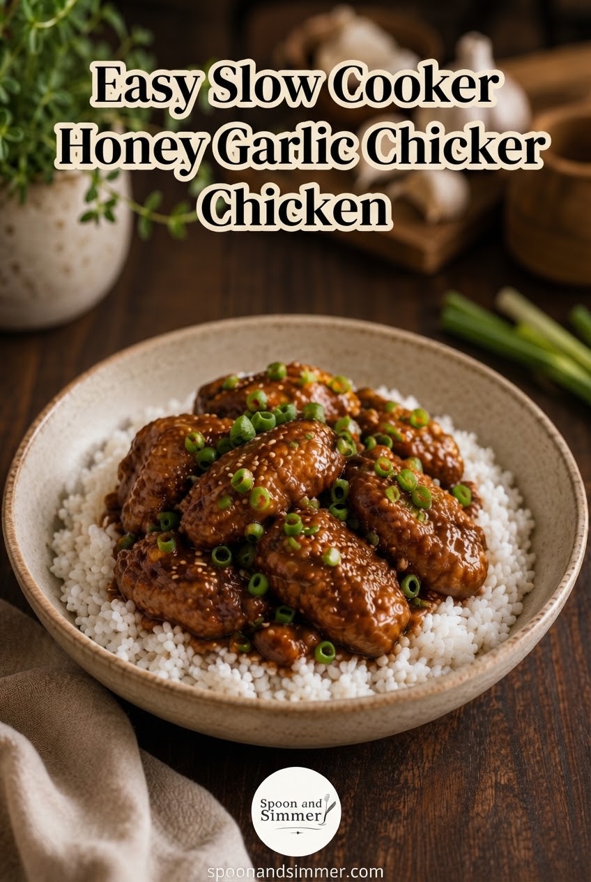 Easy Slow Cooker Honey Garlic Chicken