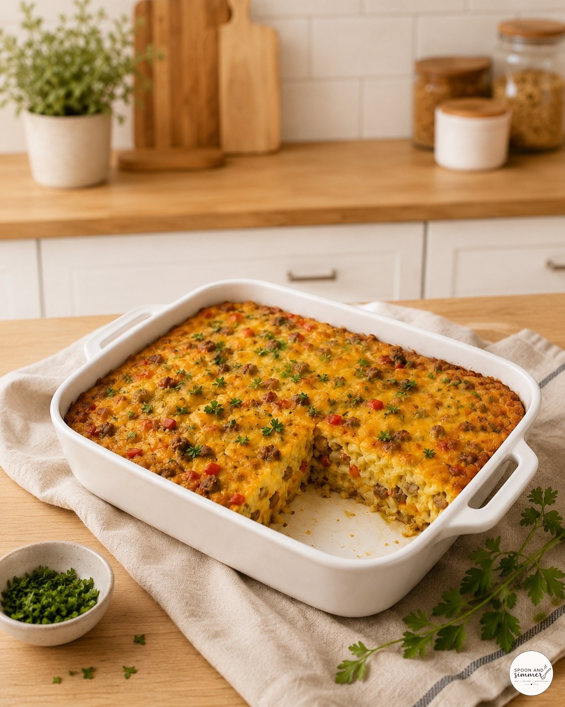 Sausage Hashbrown Breakfast Casserole That Actually Holds